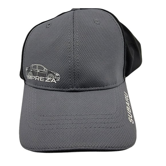 Subaru Impreza Hat Ball Cap Grey Black Car Graphic Adjustable Back - Picture 1 of 10